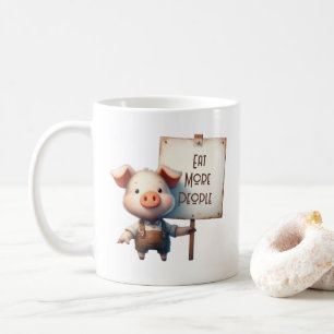 Schwein - Iss mehr Menschen Kaffeetasse