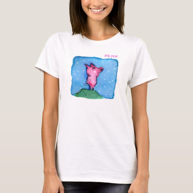 Schwein-Jahr T-Shirt (Vorderseite)