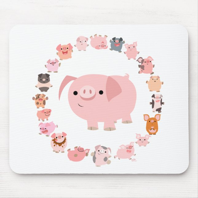 Schwein-Mandala mousepad (Vorne)