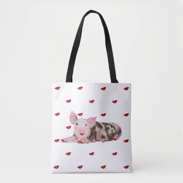 Schwein mit Lippenstift-Tasche (Vorderseite)