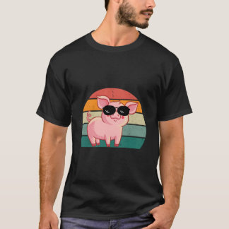 Schwein mit Sonnenbrille Schwein T-Shirt