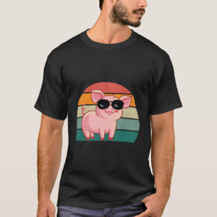 Schwein mit Sonnenbrille Schweinefleisch T-Shirt