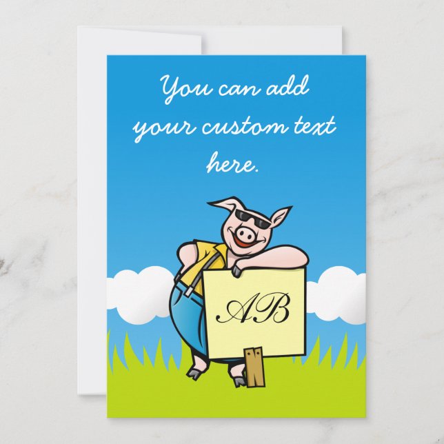 Schwein mit Zeichen (Vorderseite)