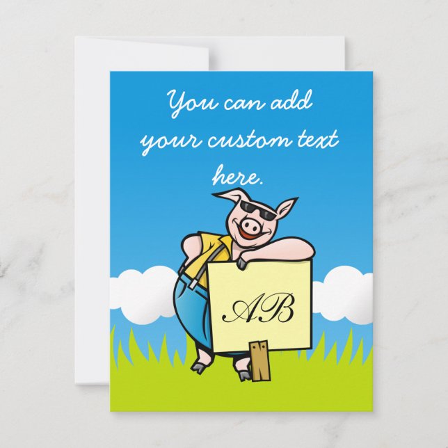 Schwein mit Zeichen (Vorderseite)