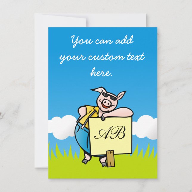 Schwein mit Zeichen (Vorderseite)