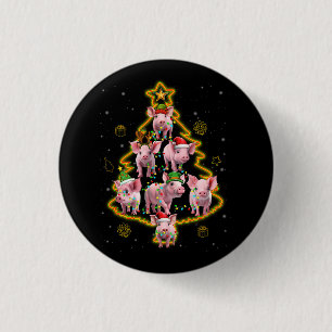 Schwein Ornament Dekoration Weihnachtsbaum Merry P Button