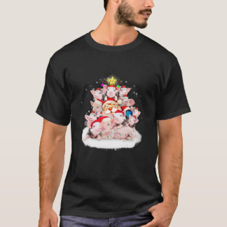 Schwein Ornament Dekoration Weihnachtsbaum Merry P T-Shirt