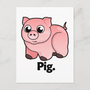 Schwein. Postkarte
