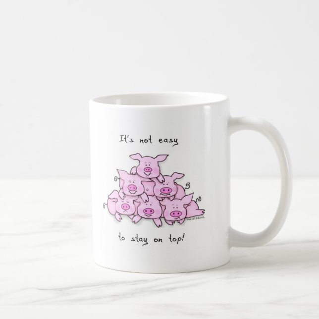 Schwein-Pyramide-Kaffee-Tasse Tasse (Rechts)