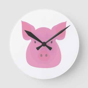 Schwein Runde Wanduhr