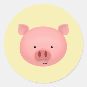 Schwein Runder Aufkleber