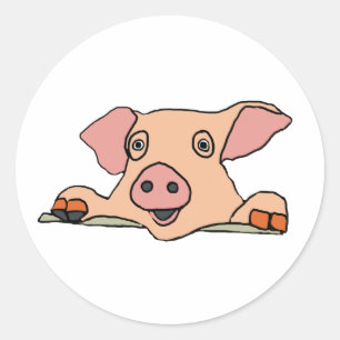 Schwein Runder Aufkleber