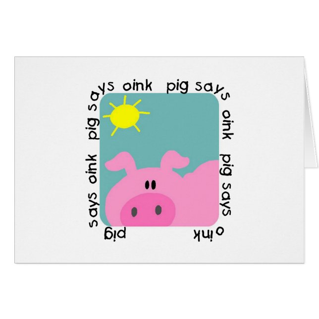 Schwein sagt Oink T-Shirts und Geschenke (Vorderseite (Horizontal))
