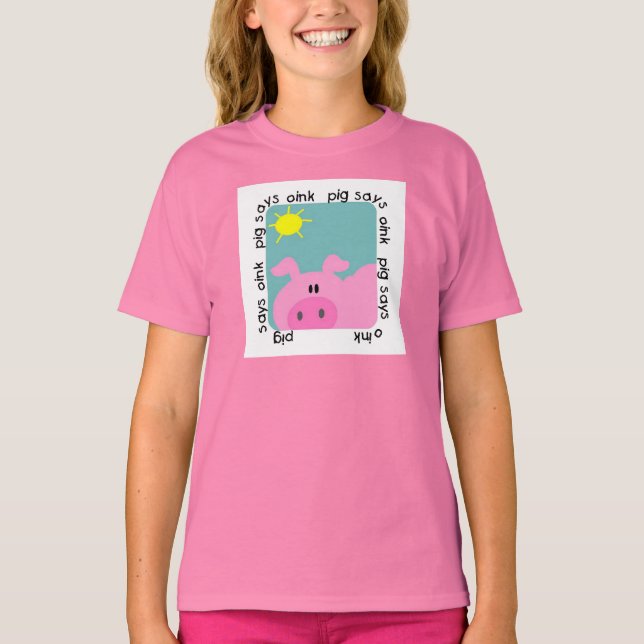 Schwein sagt Oink T-Shirts und Geschenke (Vorderseite)