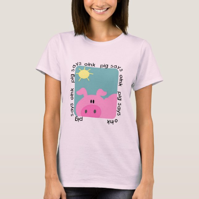 Schwein sagt Oink T-Shirts und Geschenke (Vorderseite)