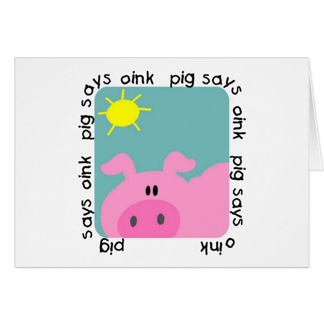 Schwein sagt Oink T-Shirts und Geschenke (Vorderseite (Horizontal))
