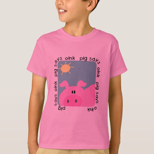 Schwein sagt Oink T - Shirts und Geschenke (Vorderseite)