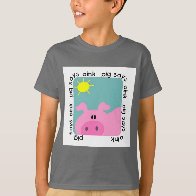 Schwein sagt Oink T-Shirts und Geschenke (Vorderseite)