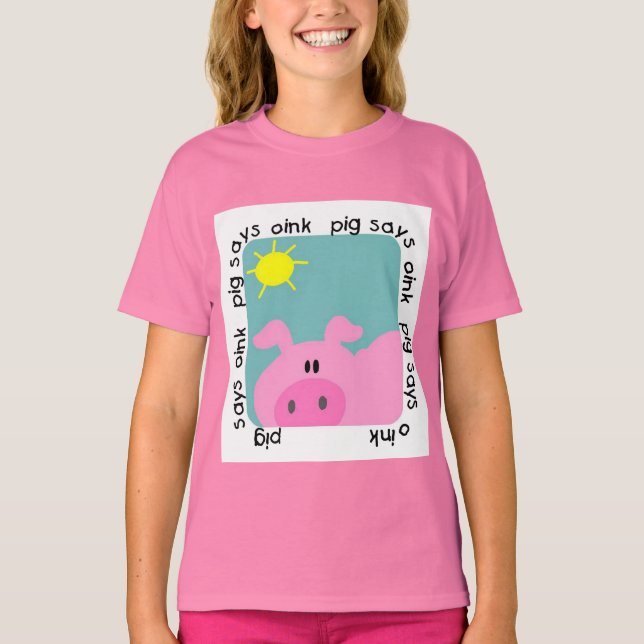 Schwein sagt Oink T - Shirts und Geschenke (Vorderseite)