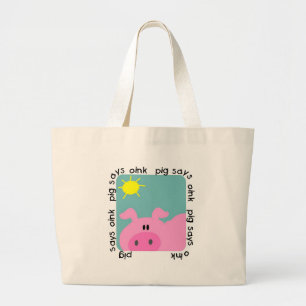 Schwein sagt Oink T-Shirts und Geschenke Jumbo Stoffbeutel
