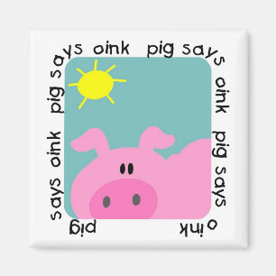 Schwein sagt Oink T-Shirts und Geschenke Magnet