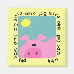 Schwein sagt Oink T-Shirts und Geschenke Magnet