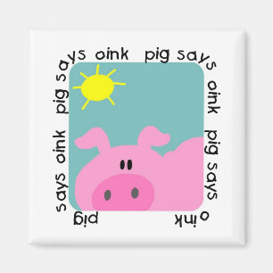 Schwein sagt Oink T-Shirts und Geschenke Magnet