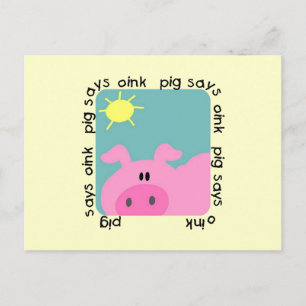 Schwein sagt Oink T-Shirts und Geschenke Postkarte