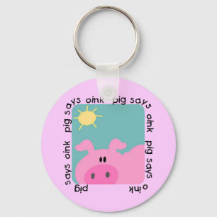 Schwein sagt Oink T-Shirts und Geschenke Schlüsselanhänger