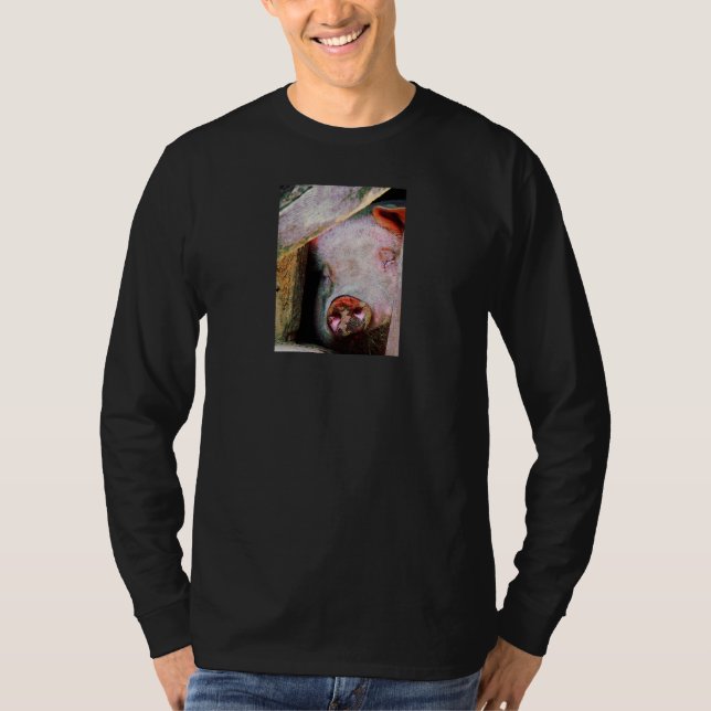 Schwein-Schlafen T-Shirt (Vorderseite)