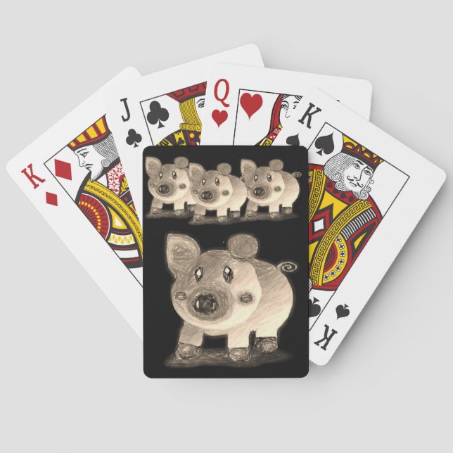 Schwein Spielkarten-Deck Spielkarten (Rückseite)