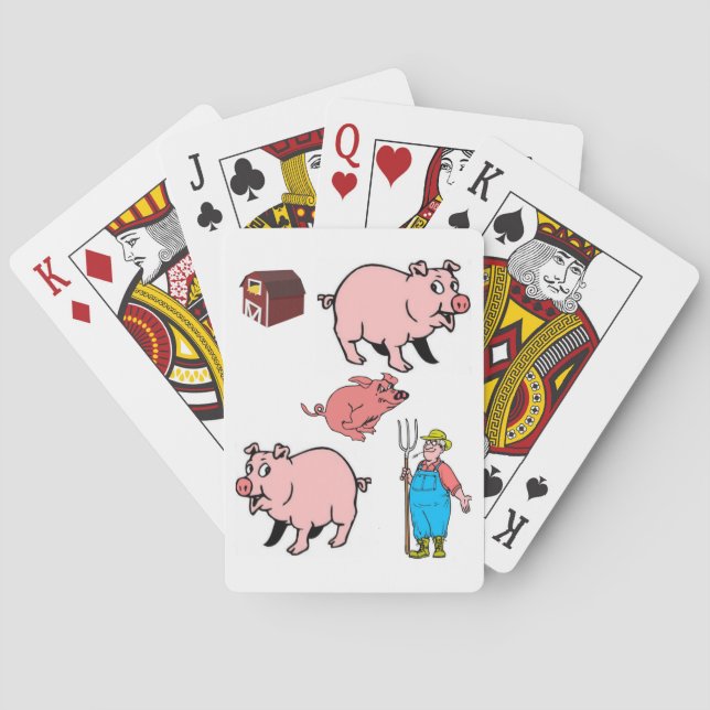 Schwein Spielkarten-Deck Spielkarten (Rückseite)
