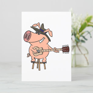 Schwein spielt Blues Einladung