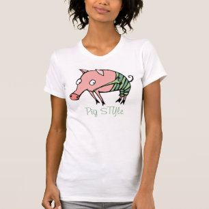Schwein STYle lustige Schweine in Hosen T-Shirt