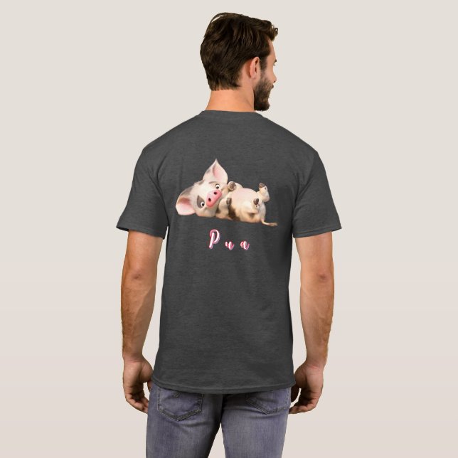 Schwein T-Shirt (Schwarz voll)