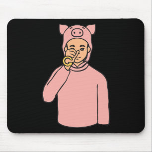 Schwein Tier ASL Handgesture Deaf Hörverlust Awar Mousepad