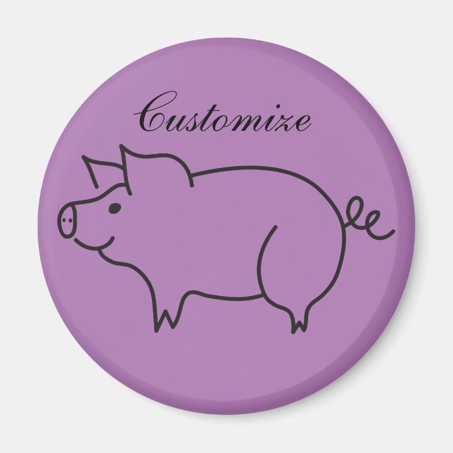 Schwein Tier Thunder_Cove Magnet (Vorne)