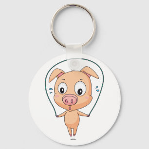 Schwein-überspringender Schlüsselanhänger