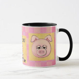 Schwein- und Kuss-Tasse Tasse