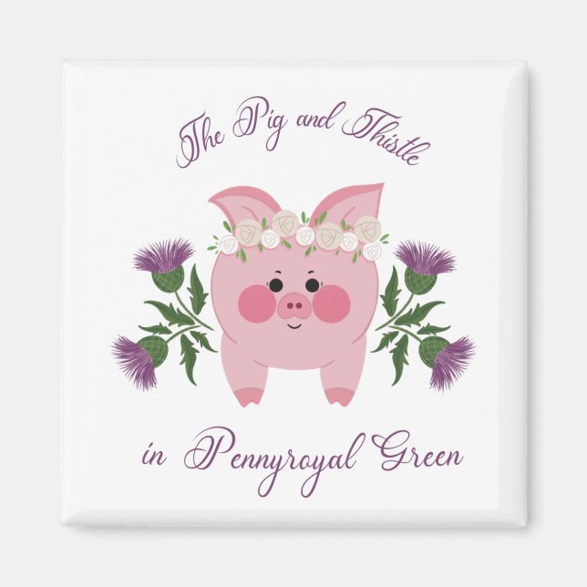 Schwein und Siegel Magnet (Vorne)