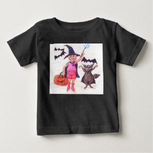 Schwein und Waschbär Halloween Baby T-shirt