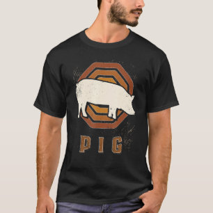 Schwein Vintage Retro Klassische Tierliebe T-Shirt