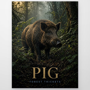 Schwein Wald Dickicht Wildtier TIER Postkarte