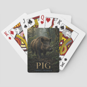 Schwein-Wald-Dickicht-Wildtier TIER Spielkarten
