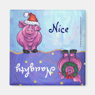 Schwein-Weihnachten Magnet