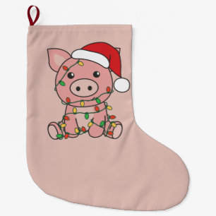 Schwein Weihnachts Wintertiere Schweine Große Weih Großer Weihnachtsstrumpf