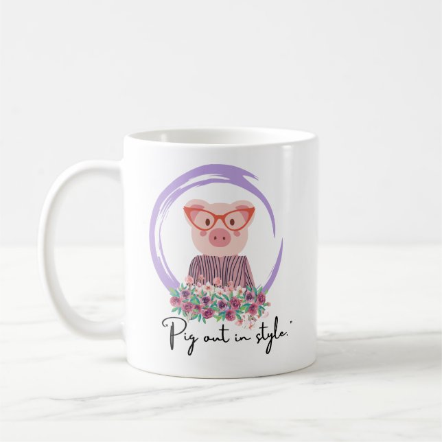 Schwein-Zitat Kaffeetasse (Links)