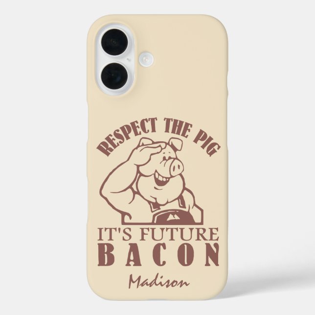 SCHWEIN ZU BACON individuelle Name- und Farbtelefo Case-Mate iPhone Hülle (Rückseite)
