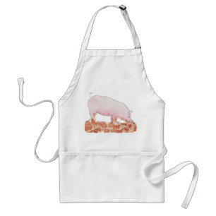 Schwein zur Illustration Funny Quirky Farm Animal Schürze