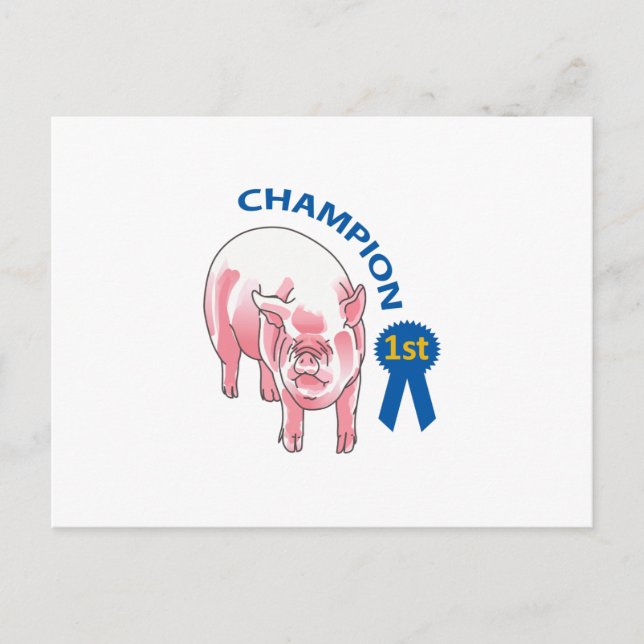 SCHWEINCHAMPION POSTKARTE (Vorderseite)